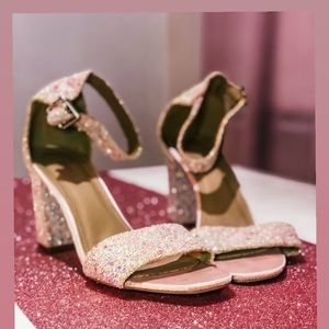 BooHoo | Pink Glitter Heels